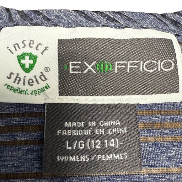 EUC Women's EXOFFICIO Bugs Away Modena Tunic‎ Top Gray | Size L (12-14) - Picture 9 of 14